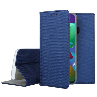 Кожени калъфи Кожени калъфи за Samsung  Кожен калъф тефтер и стойка Magnetic FLEXI Book Style за Samsung Galaxy M21 M215F син 